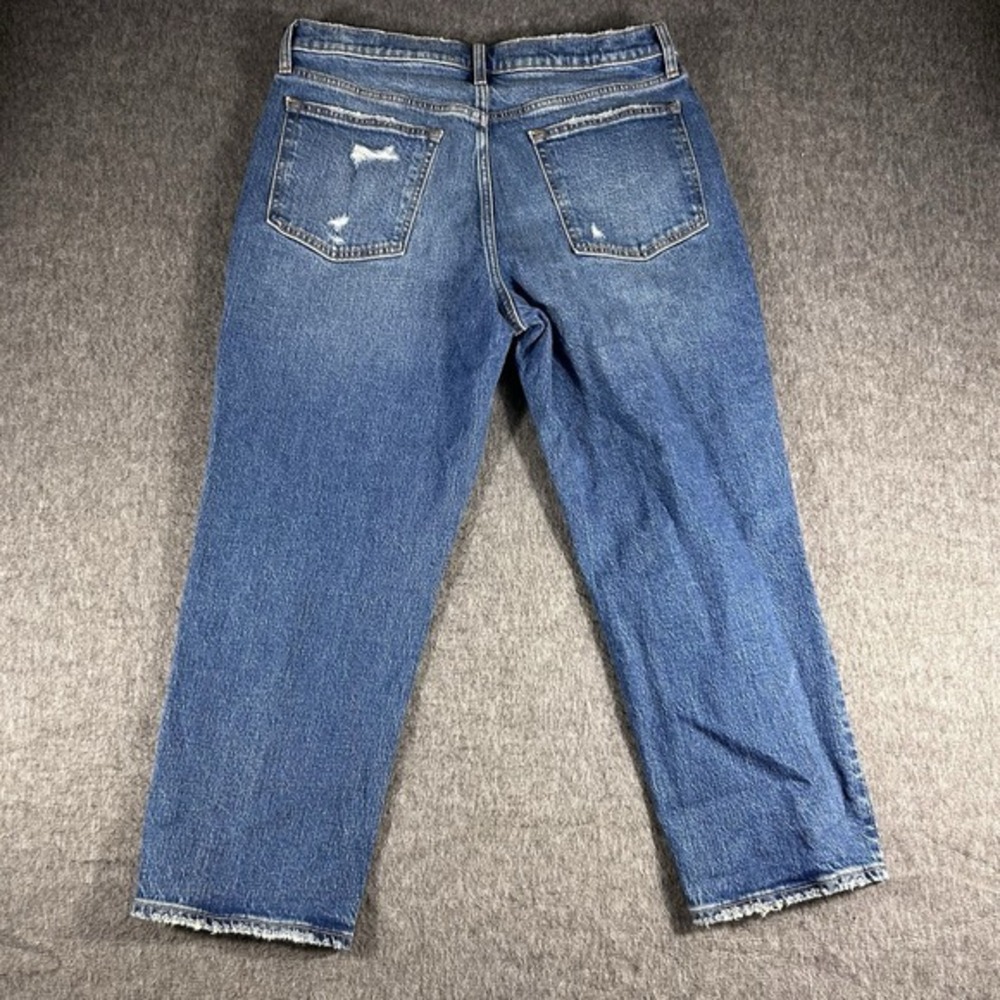 NWT Abercrombie & Fitch Women's Mid Rise Boyfriend Jeans Baggy Distressed 31 12S - Picture 2 of 9